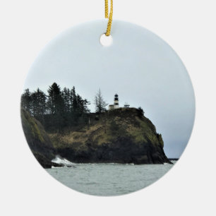Cape Disappointment Lighthouse, WA Ceramic Tree Decoration