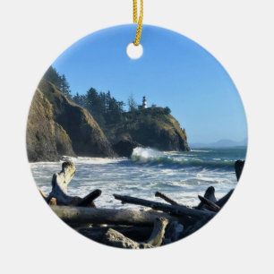 Cape Disappointment Lighthouse, Washington Ceramic Tree Decoration