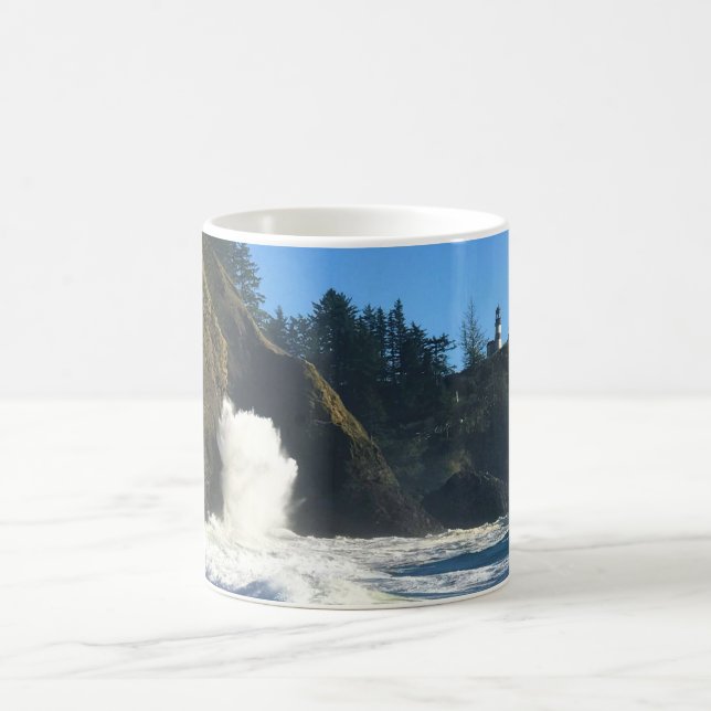 Cape Disappointment Lighthouse, Washington Coffee Mug (Center)