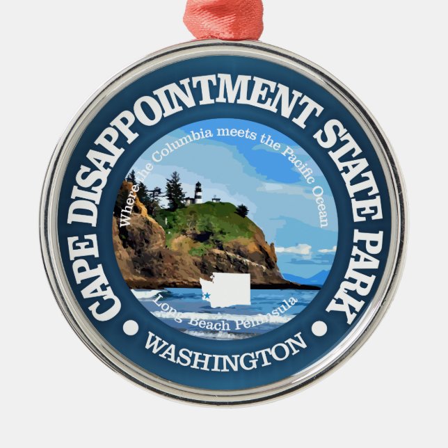 Cape Disappointment SP Metal Tree Decoration (Front)