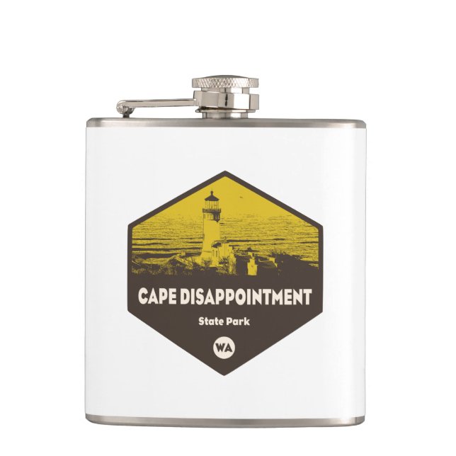 Cape Disappointment State Park Washington Hip Flask (Front)