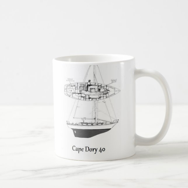 Cape Dory  40 Sailboat Mug (Right)