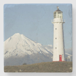 Cape Egmont Lighthouse and Mt Taranaki / Mt Stone Coaster