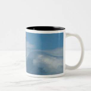 Cape Egmont Lighthouse and Mt Taranaki/Mt Two-Tone Coffee Mug