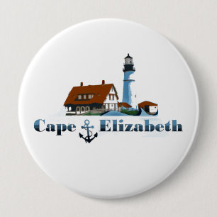Cape Elizabeth. 10 Cm Round Badge