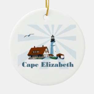 Cape Elizabeth. Ceramic Tree Decoration