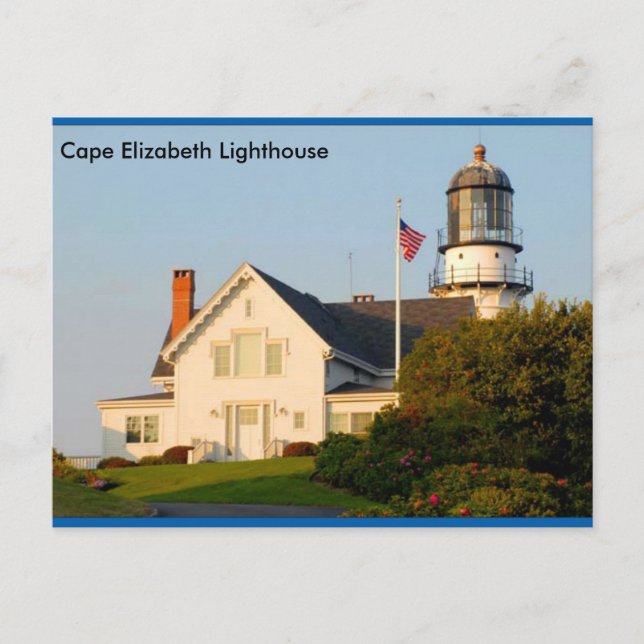 Cape Elizabeth Lighthouse Postcard (Front)