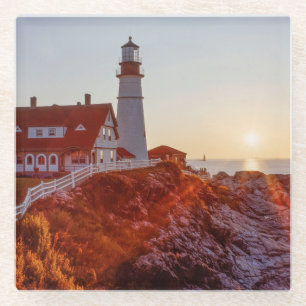 Cape Elizabeth Maine Glass Coaster