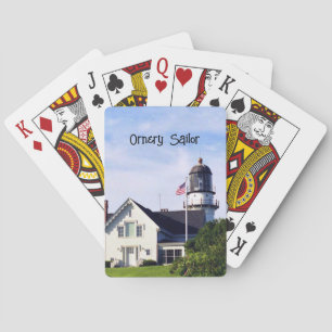 Cape Elizabeth Maine Lighthouse Photo personalise Playing Cards