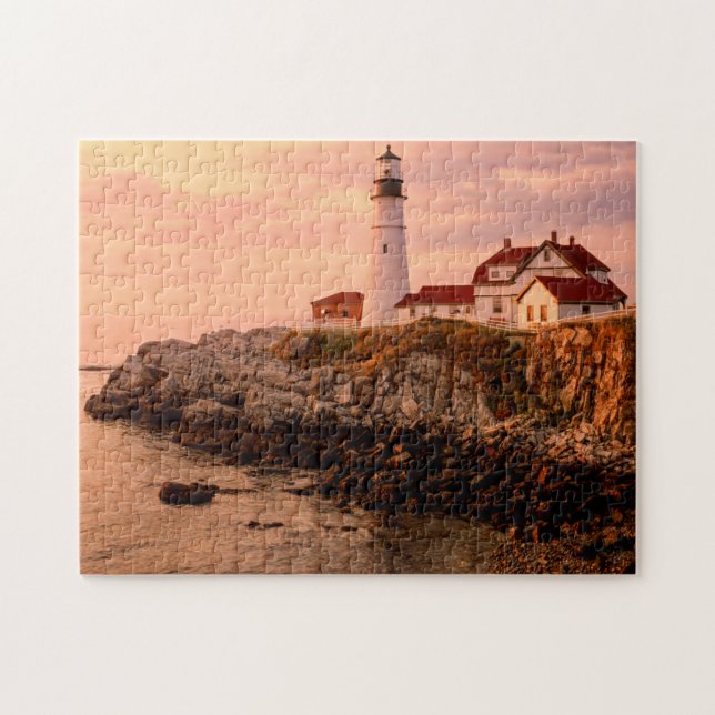 Cape Elizabeth | Portland Head Light | Maine Jigsaw Puzzle (Horizontal)