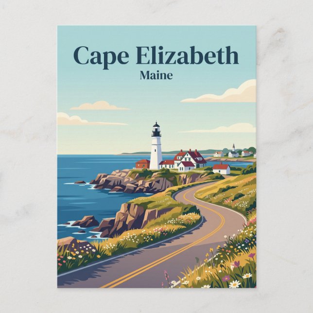 Cape Elizabeth USA Postcard (Front)