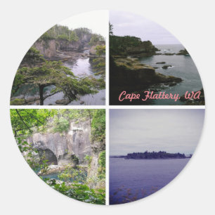 Cape Flattery round sticker