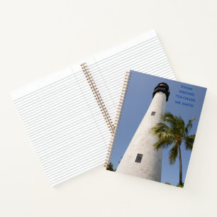 Cape Florida Florida  School White Lighthouse  Notebook