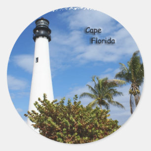 Cape Florida Lighthouse Classic Round Sticker