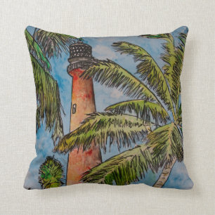 Cape Florida Lighthouse pillow lighthouses