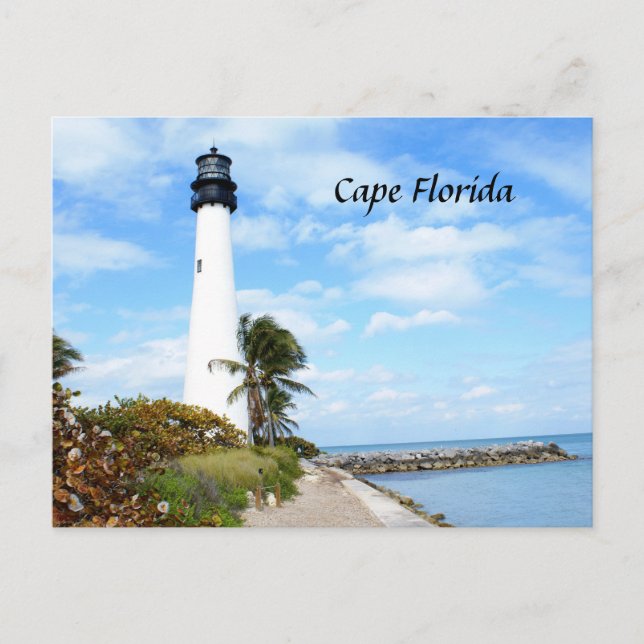 Cape Florida Lighthouse Postcard (Front)