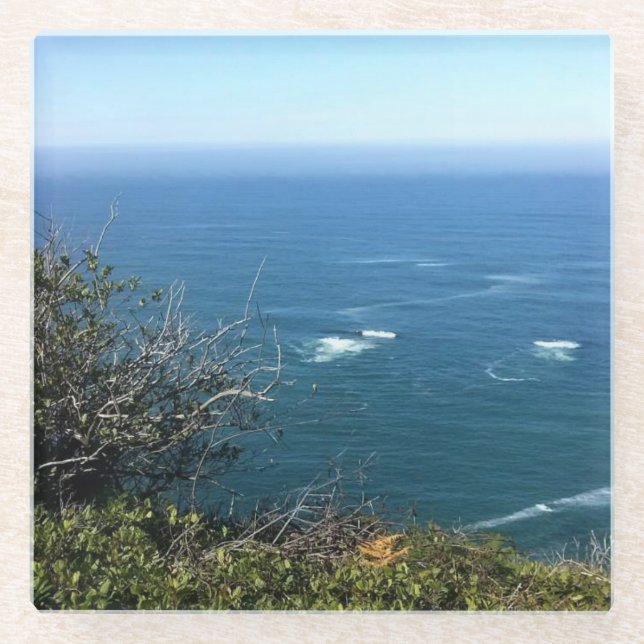 Cape Foulweather, Oregon Glass Coaster (Front)