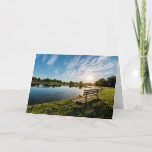 Cape Girardeau County Park Bench Sunset Card
