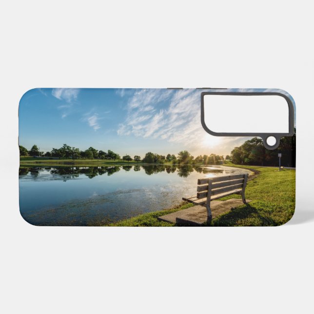 Cape Girardeau Park Bench Sunset Samsung Case (Back Horizontal)