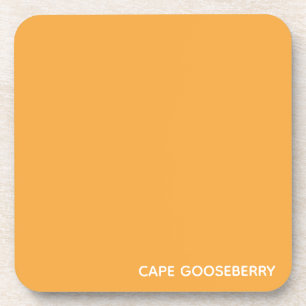 Cape Gooseberry yellow color name Coaster