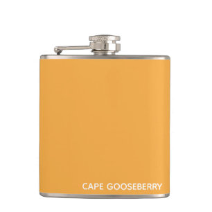 Cape Gooseberry yellow color name Hip Flask