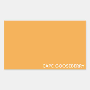 Cape Gooseberry yellow color name Rectangular Sticker