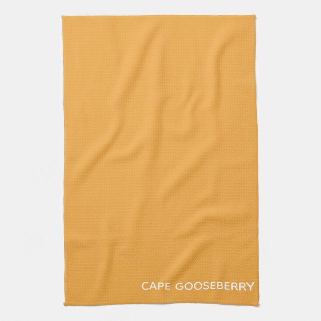 Cape Gooseberry yellow color name Tea Towel (Vertical)