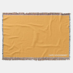 Cape Gooseberry yellow color name Throw Blanket