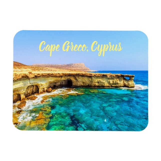 Cape Greco Cyprus stylized Magnet (Horizontal)