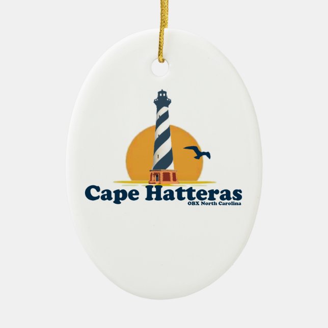 Cape Hatteras. Ceramic Tree Decoration (Front)