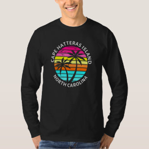 Cape Hatteras Island Sunset Palm Trees Family Vaca T-Shirt