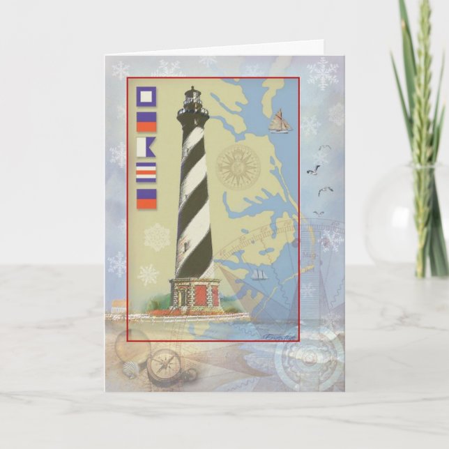 Cape Hatteras Light Christmas Card (Front)