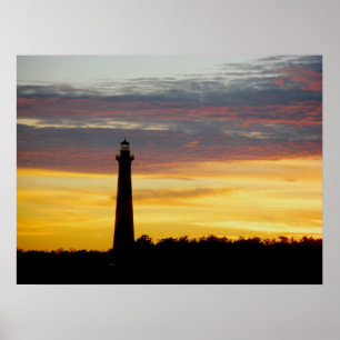 Cape Hatteras Lighthouse at Sunset Poster