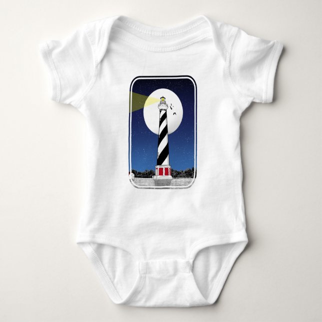 Cape Hatteras Lighthouse Baby Bodysuit (Front)