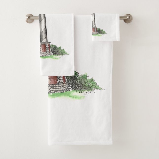 Cape Hatteras Lighthouse Bath Towel Set (Insitu)