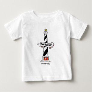Cape Hatteras Lighthouse black and white Baby T-Shirt