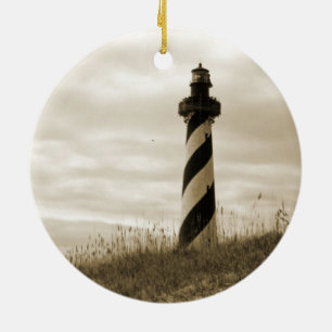 Cape Hatteras Lighthouse Ceramic Tree Decoration