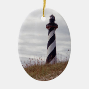 Cape Hatteras Lighthouse Ceramic Tree Decoration