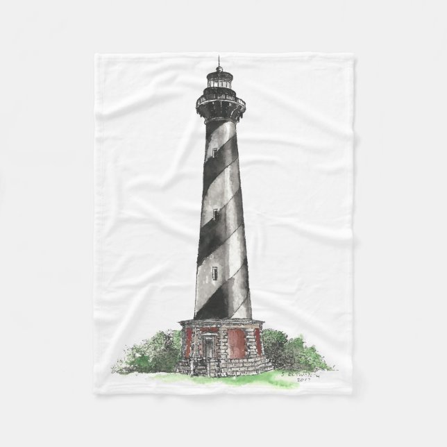 Cape Hatteras Lighthouse Fleece Blanket (Front)