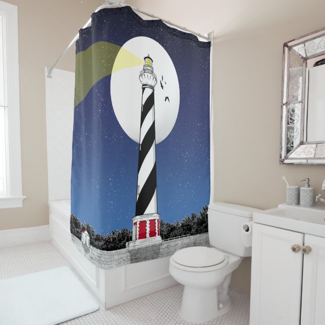 Cape Hatteras Lighthouse North Carolina Shower Curtain (In Situ)
