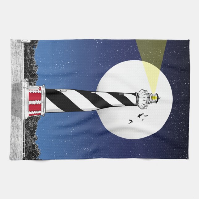 Cape Hatteras Lighthouse North Carolina Tea Towel (Horizontal)