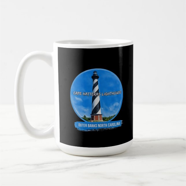 Cape Hatteras lighthouse outer banks N.C. Coffee Mug (Left)