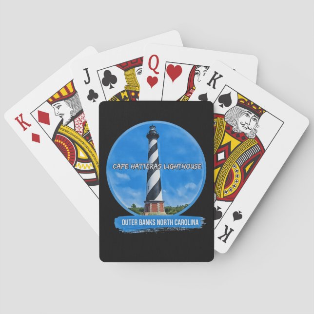 Cape Hatteras lighthouse outer banks N.C. Playing Cards (Back)