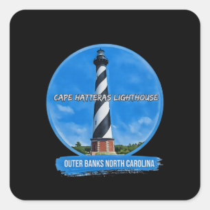 Cape Hatteras lighthouse outer banks N.C. Square Sticker