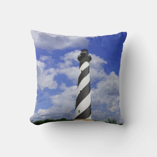 Cape Hatteras Lighthouse Painting Cushion (Front)