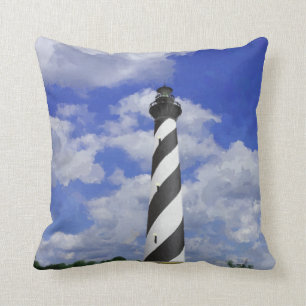 Cape Hatteras Lighthouse Painting Cushion