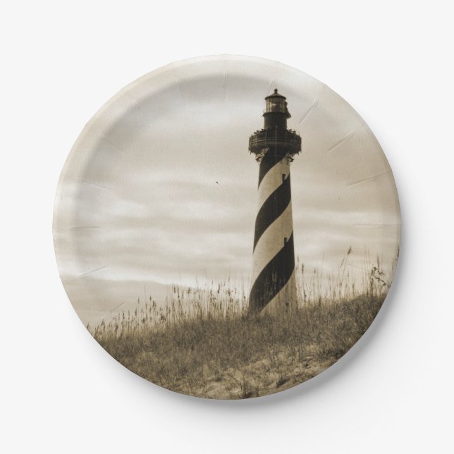 Cape Hatteras Lighthouse Paper Plate (Front)