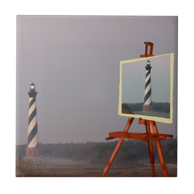 CAPE HATTERAS  LIGHTHOUSE-TILE TILE (Front)