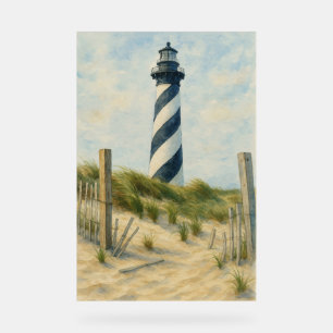 Cape Hatteras Lighthouse Watercolor Acrylic Sign