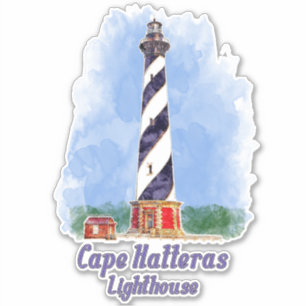Cape Hatteras Lighthouse Watercolor North Carolina
